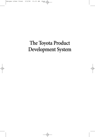 Immagine di copertina: The Toyota Product Development System 1st edition 9781563272820