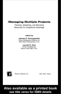 Cover image: Managing Multiple Projects 1st edition 9780824706807