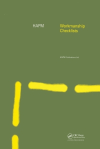 Cover image: HAPM Workmanship Checklists 1st edition 9781138408791