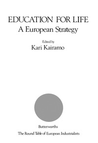 Immagine di copertina: Education for Life: A European Strategy 9780408045148