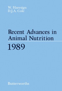 Cover image: Recent Advances in Animal Nutrition 9780408041492