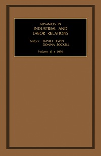 Cover image: Advances in Industrial and Labor Relations 9781559384889