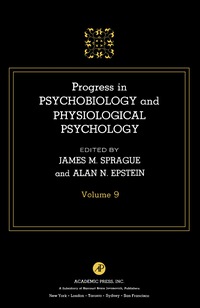 Titelbild: Progress in Psychobiology and Physiological Psychology 9780125421096