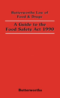 Imagen de portada: A Guide to the Food Safety Act 1990 9780406327321