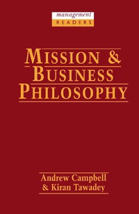 Cover image: Mission and Business Philosophy 9780750605090