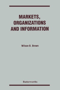 Titelbild: Markets, Organizations and Information 9780409905090