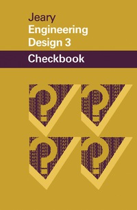 صورة الغلاف: Engineering Design 3 Checkbook 9780408006538