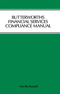 Cover image: Butterworths Financial Services Compliance Manual 9780406503749