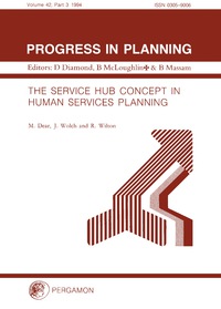 Cover image: The Service Hub Concept in Human Services Planning 9780080425436