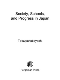 Cover image: Society, Schools, and Progress in Japan 9780080199351