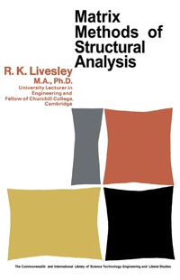 Cover image: Matrix Methods of Structural Analysis 9780080103556