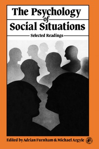 Cover image: The Psychology of Social Situations 9780080237190