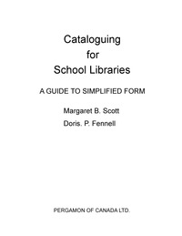 Imagen de portada: Cataloguing for School Libraries 2nd edition 9780080165097
