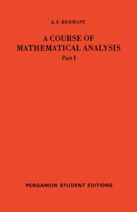 Omslagafbeelding: A Course of Mathematical Analysis 9780080134710