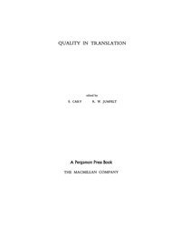 Cover image: Quality in Translation 9780080102832
