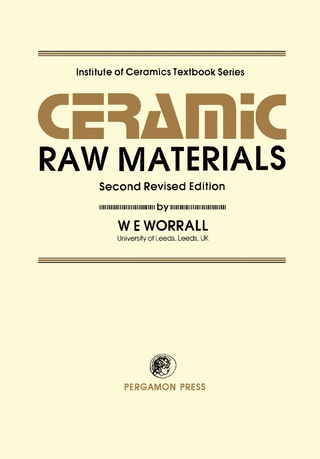 Imagen de portada: Ceramic Raw Materials 2nd edition 9780080287119
