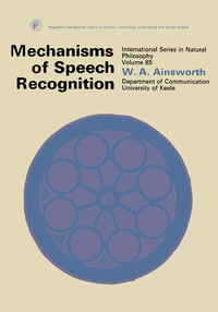 Titelbild: Mechanisms of Speech Recognition 9780080203942