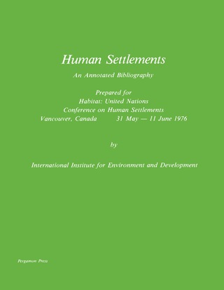 Immagine di copertina: Human Settlements 9780080210469