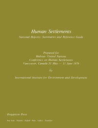 Cover image: Human Settlements 9780080212432