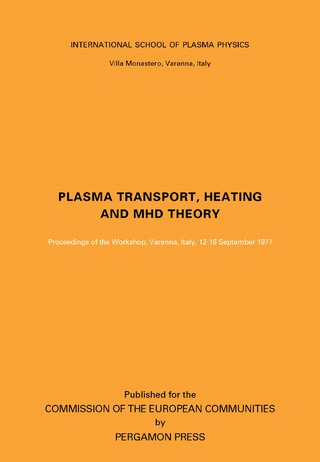 Cover image: Plasma Transport, Heating and MHD Theory 9780080234267