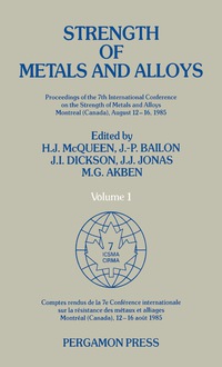 Cover image: Strength of Metals and Alloys (ICSMA 7) 9780080316420