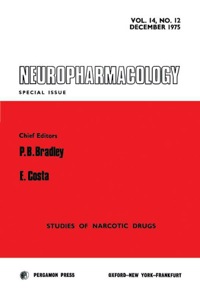 Imagen de portada: Neuropharmacology: Studies of Narcotic Drugs 9780080205656