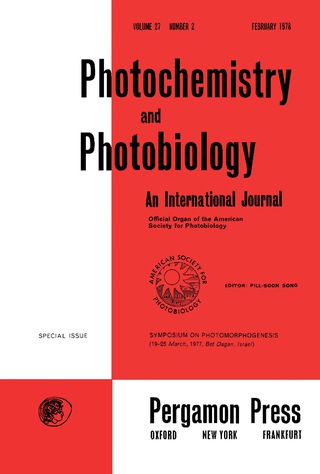Cover image: Annual European Symposium on Photomorphogenesis 9780080226774