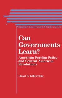 Cover image: Can Governments Learn? 9780080324012