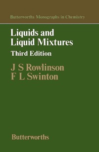 Cover image: Liquids and Liquid Mixtures 3rd edition 9780408241939