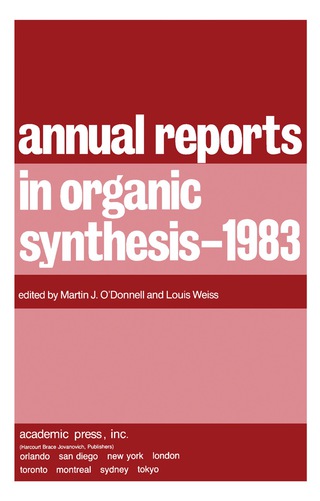 表紙画像: Annual Reports in Organic Synthesis–1983 9780120408146