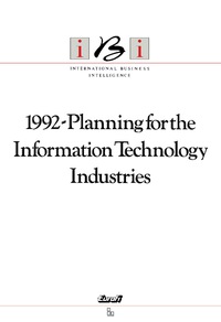 صورة الغلاف: 1992-Planning for the Information Technology Industries 9780408040938
