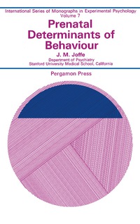 صورة الغلاف: Prenatal Determinants of Behaviour 9780080129662