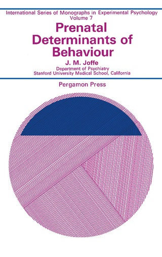 Imagen de portada: Prenatal Determinants of Behaviour 9780080129662