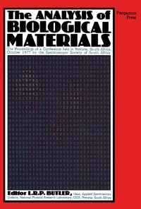 Imagen de portada: The Analysis of Biological Materials 9780080228532