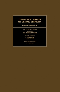 Immagine di copertina: Tetrahedron Reports on Organic Chemistry 9780080220932