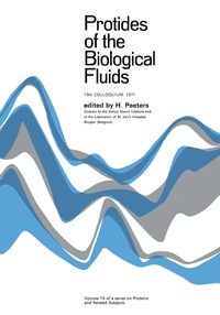 表紙画像: Protides of the Biological Fluids 9780080168760