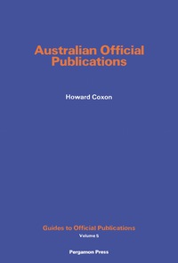 Titelbild: Australian Official Publications 9780080231310