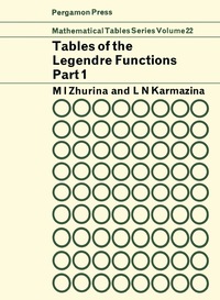 Omslagafbeelding: Tables of The Legendre Functions P—½+it(x) 9780080102627