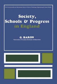 Cover image: Society, Schools and Progress in England 9780082025658