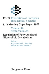 Imagen de portada: Regulation of Fatty Acid and Glycerolipid Metabolism 9780080226279
