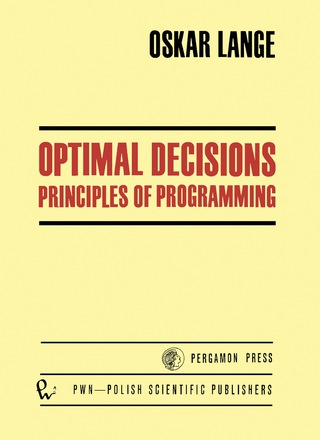 صورة الغلاف: Optimal Decisions 9780080160535