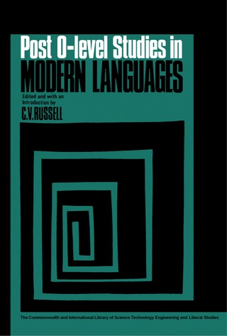 Cover image: Post-O-Level Studies in Modern Languages 9780080161945