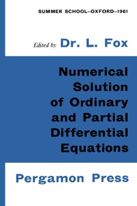 Imagen de portada: Numerical Solution of Ordinary and Partial Differential Equations 9780080096605