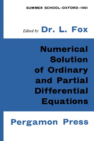 Imagen de portada: Numerical Solution of Ordinary and Partial Differential Equations 9780080096605