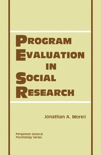 表紙画像: Program Evaluation in Social Research 9780080233604