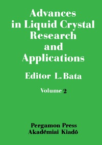 表紙画像: Advances in Liquid Crystal Research and Applications 9780080261911