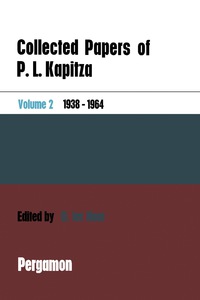 صورة الغلاف: Collected Papers of P.L. Kapitza 9780080109732