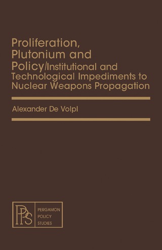 Titelbild: Proliferation, Plutonium and Policy 9780080238722