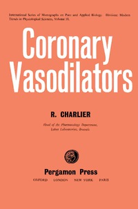 Cover image: Coronary Vasodilators 9780080093710