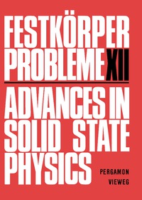 表紙画像: Advances in Solid State Physics 9780080172859